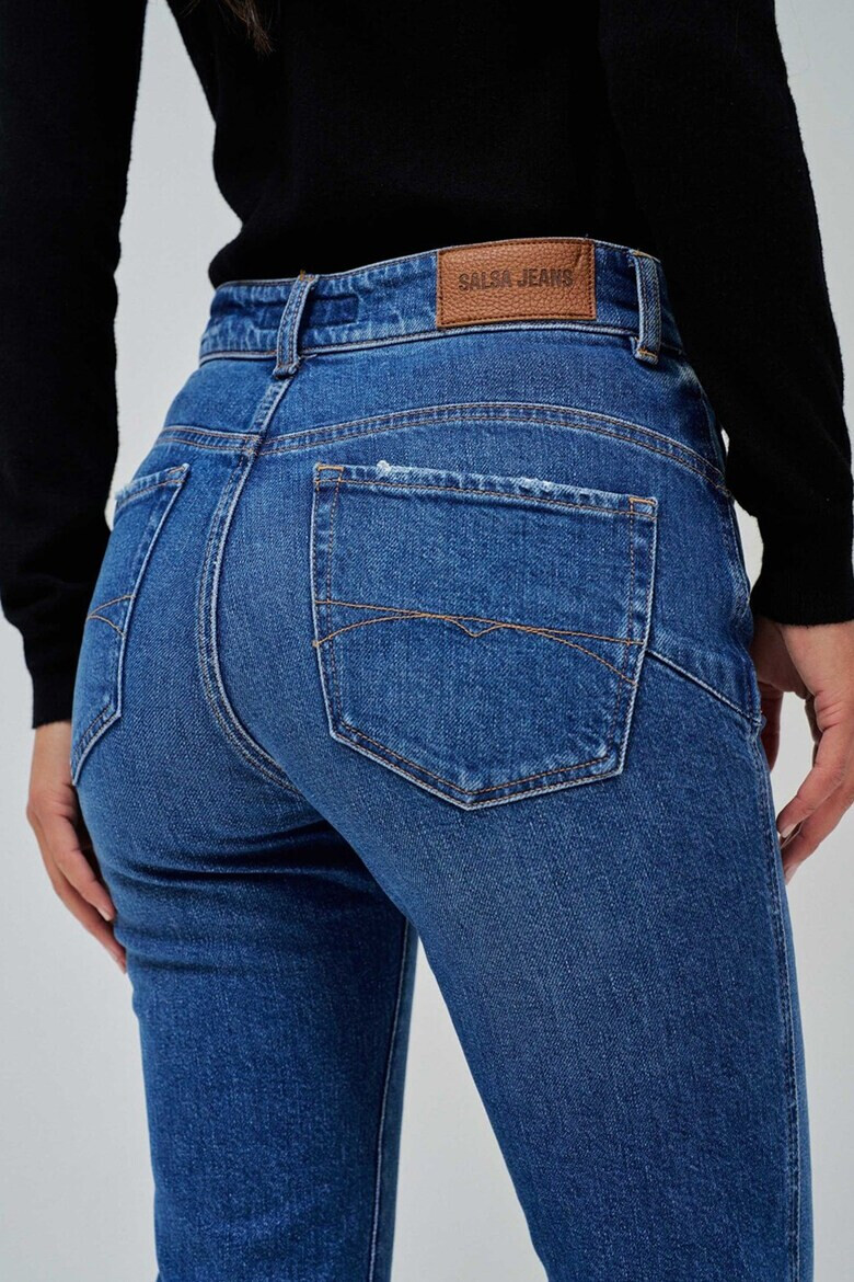 Salsa Jeans Слим дънки Faith с вталяващ ефект - Син - Pepit.bg