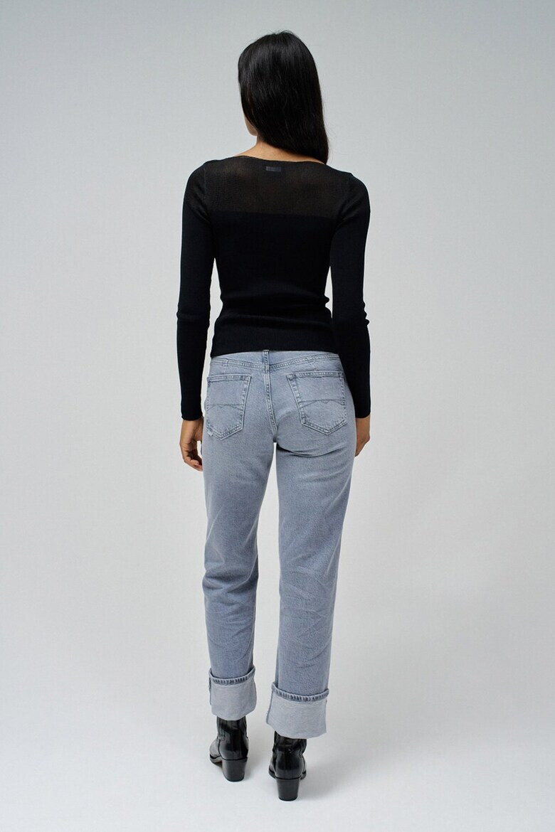 Salsa Jeans Слим блуза с деколте тип лодка - Pepit.bg