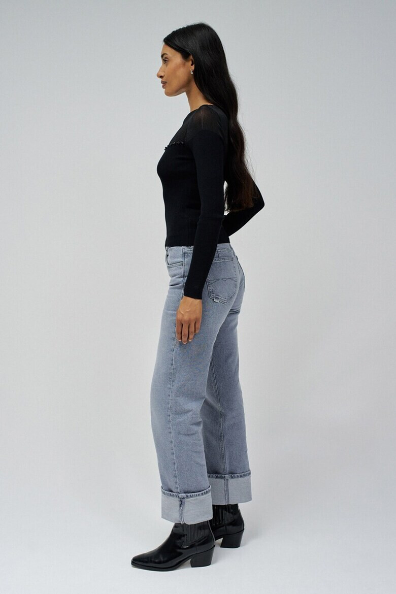 Salsa Jeans Слим блуза с деколте тип лодка - Pepit.bg