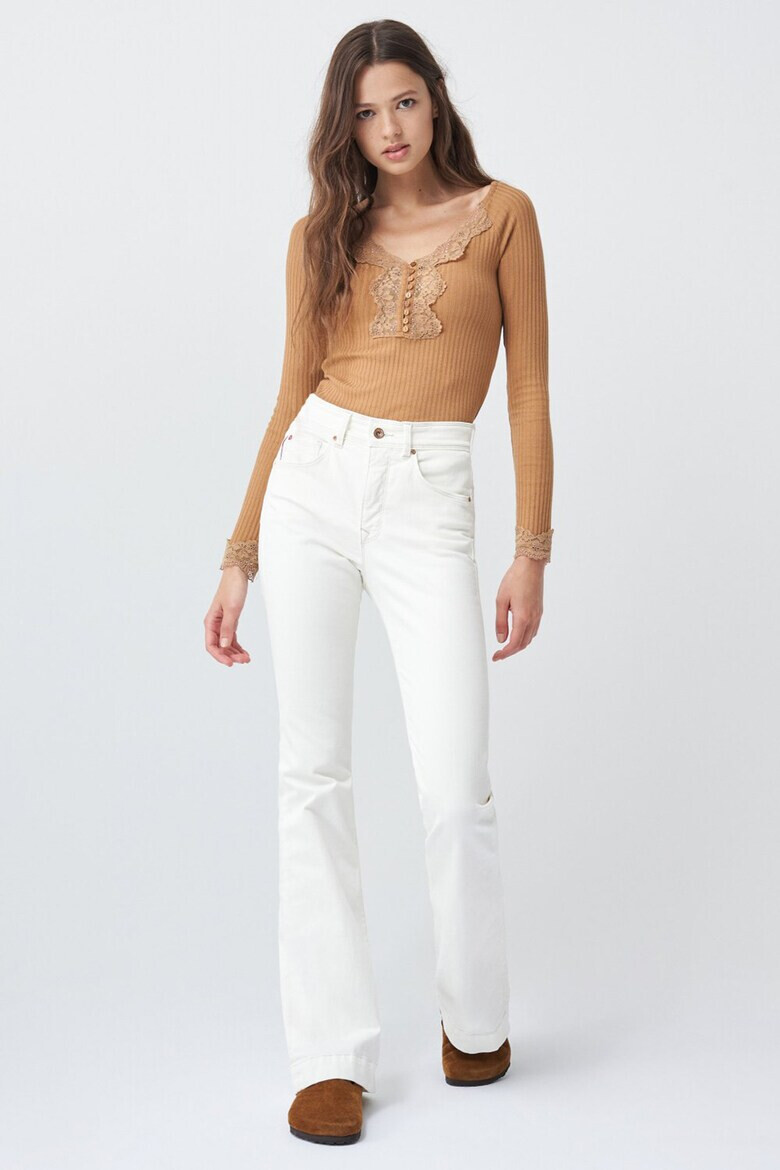 Salsa Jeans Слим блуза с овално деколте - Pepit.bg
