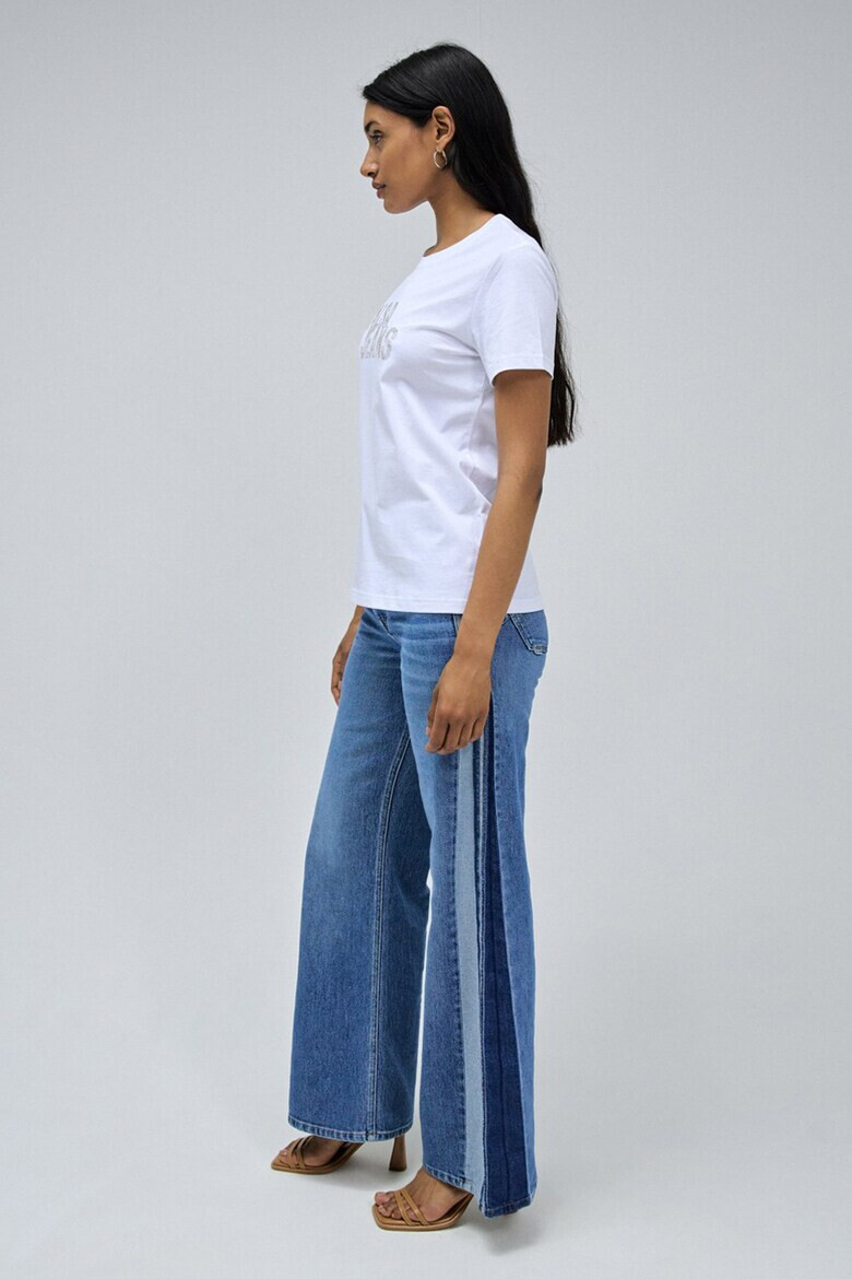 Salsa Jeans Тениска с овално деколте и шарка - Pepit.bg