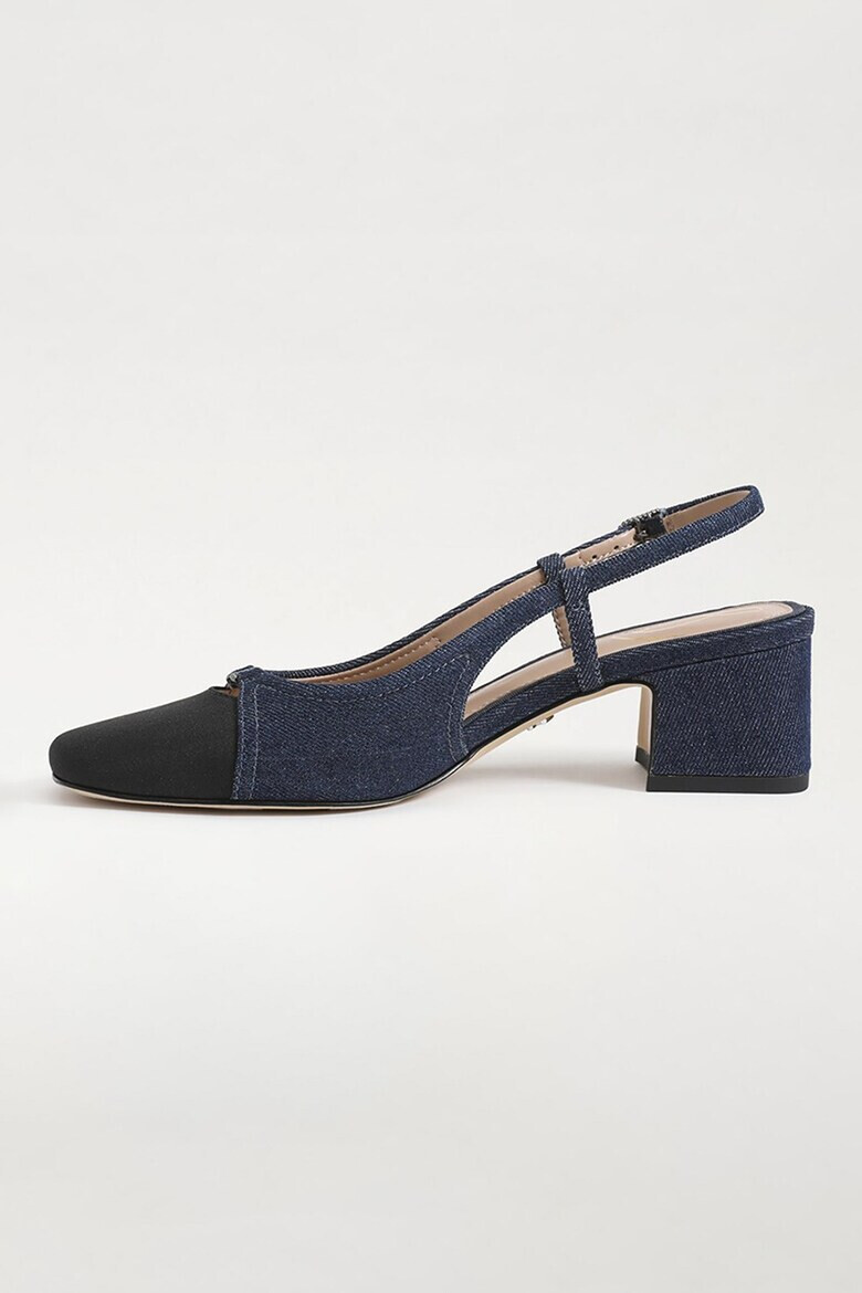 Sam Edelman Обувки Tarra с отворена пета - Черен/Тъмносин - Pepit.bg