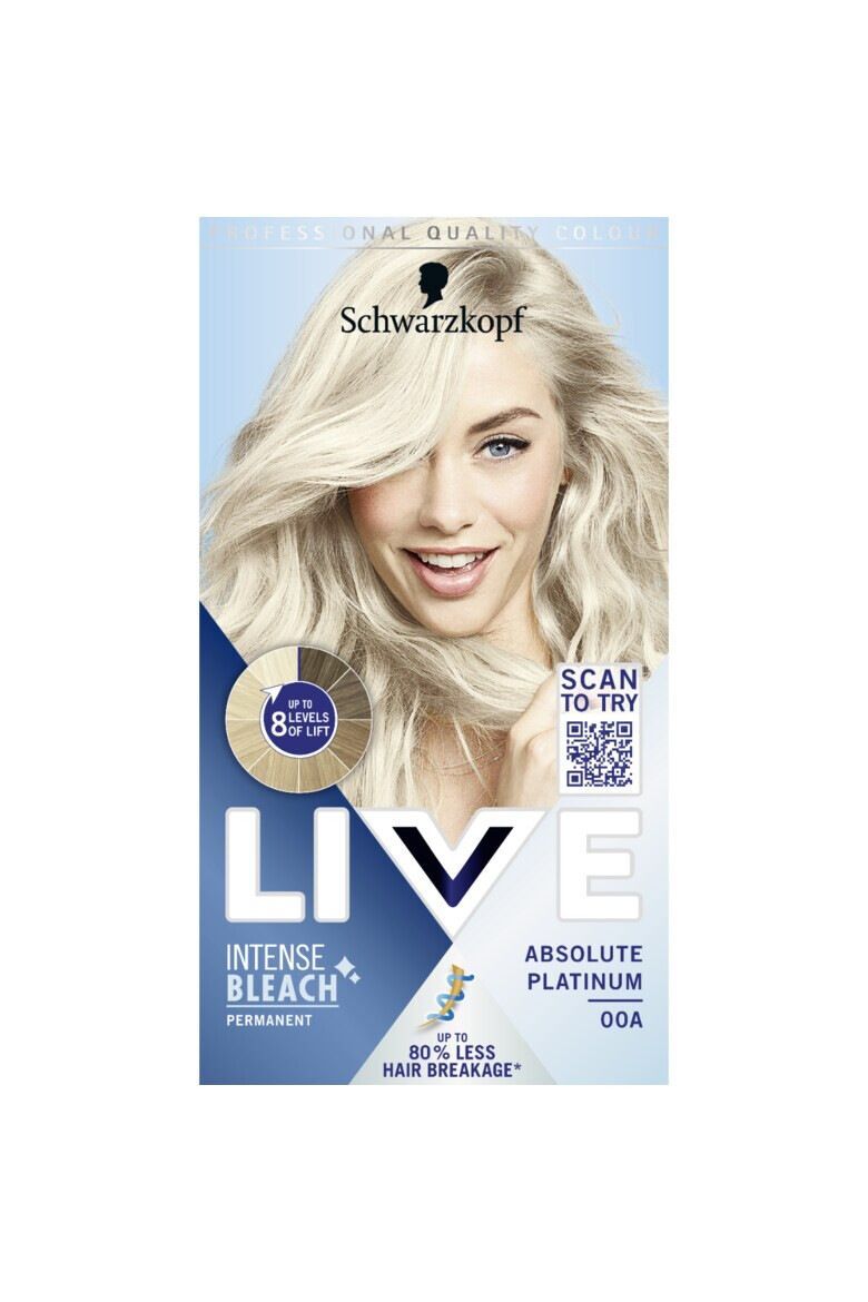 Schwarzkopf Обезцветител Live Color 00A Absolute Platinum 1425 мл - Pepit.bg