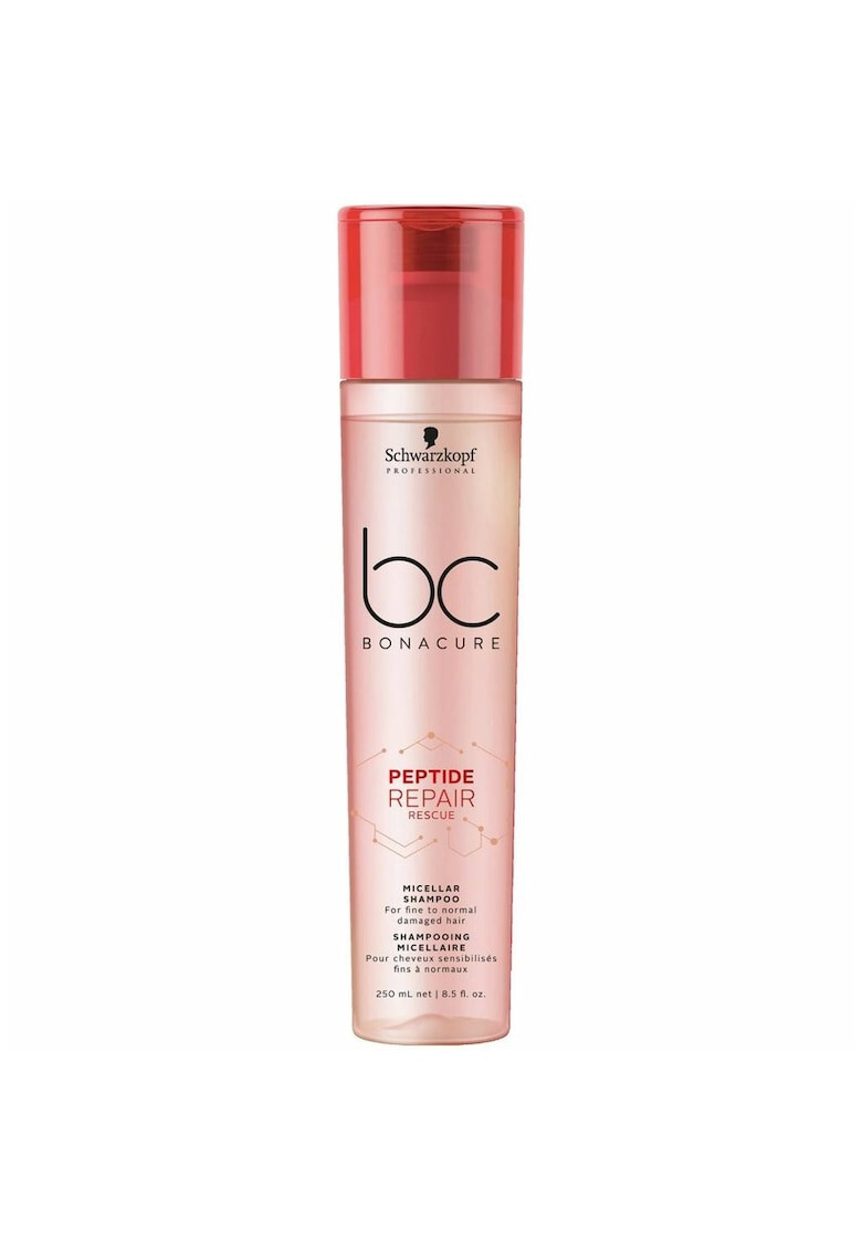 Schwarzkopf Professional Мицеларен шампоан BC Bonacure Peptide Repair Rescue Deep Nourishing Micellar с хидратиращ ефект за увредена коса 250 мл - Pepit.bg