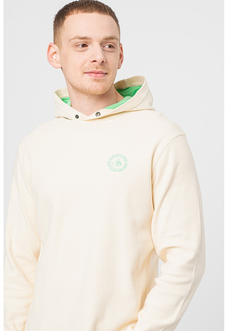 Scotch & Soda Памучно худи с релеф - Pepit.bg