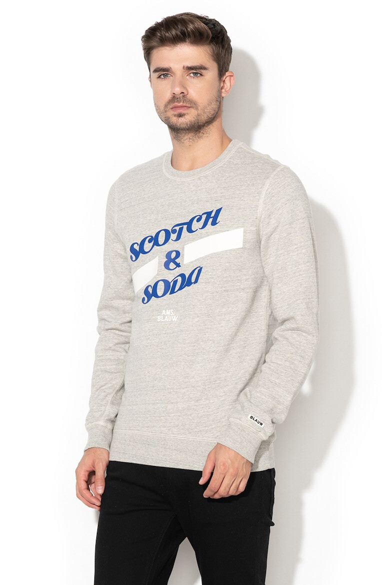 Scotch  Soda Суитшърт с овално деколте и лого - Pepit.bg