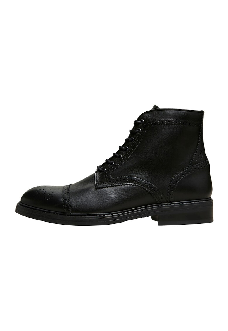 Selected Homme Боти Brogue от кожа - Pepit.bg