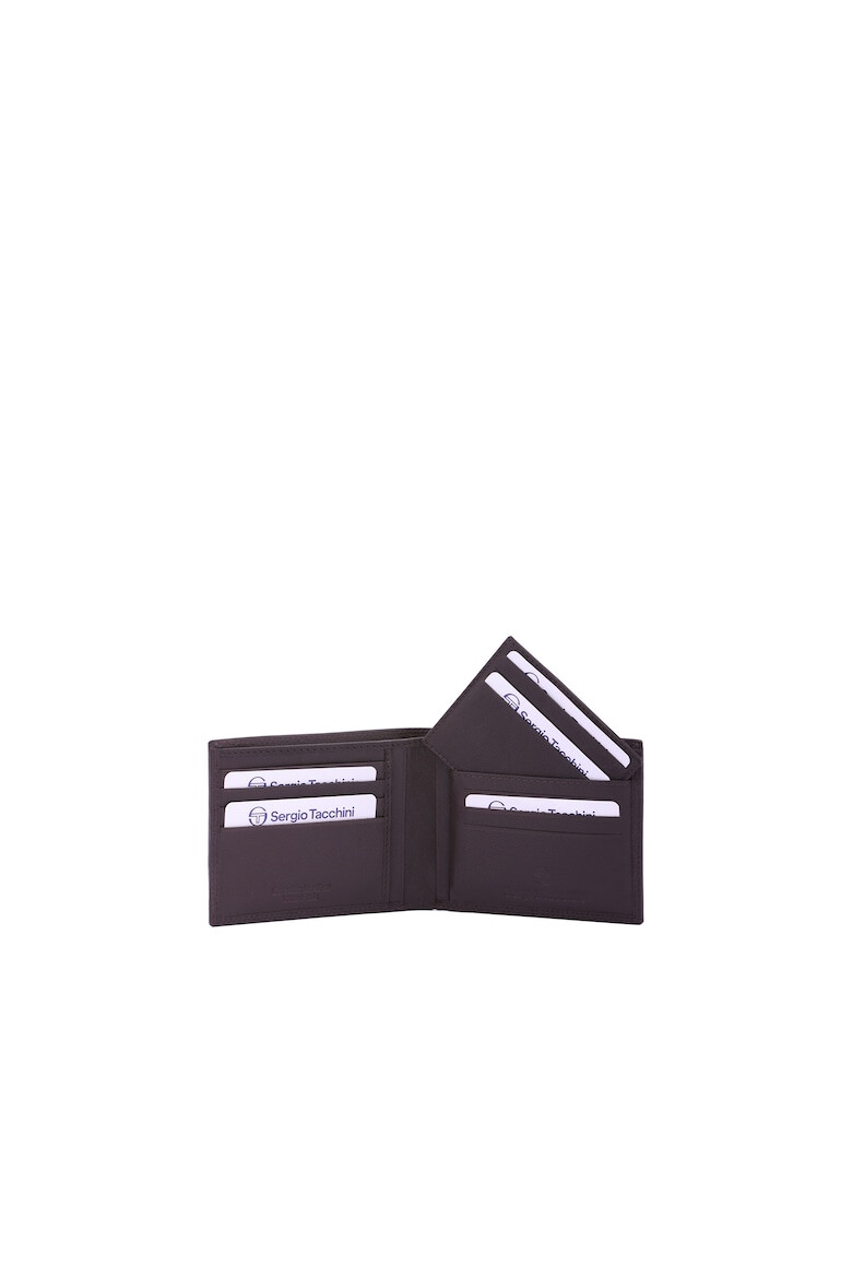 Sergio Tacchini Кожен портфейл с лого - Сиво-кафяв - Pepit.bg