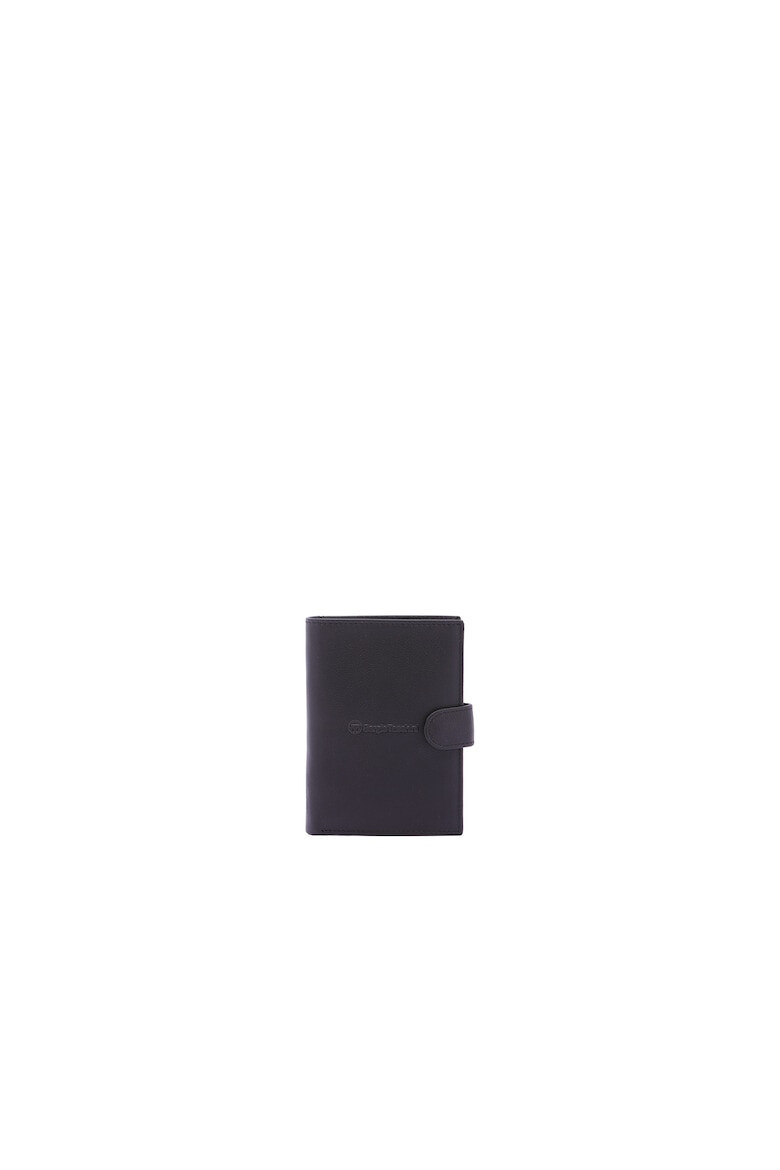 Sergio Tacchini Sergio Valentini - Кожен портфейл с капси - Черен - Pepit.bg
