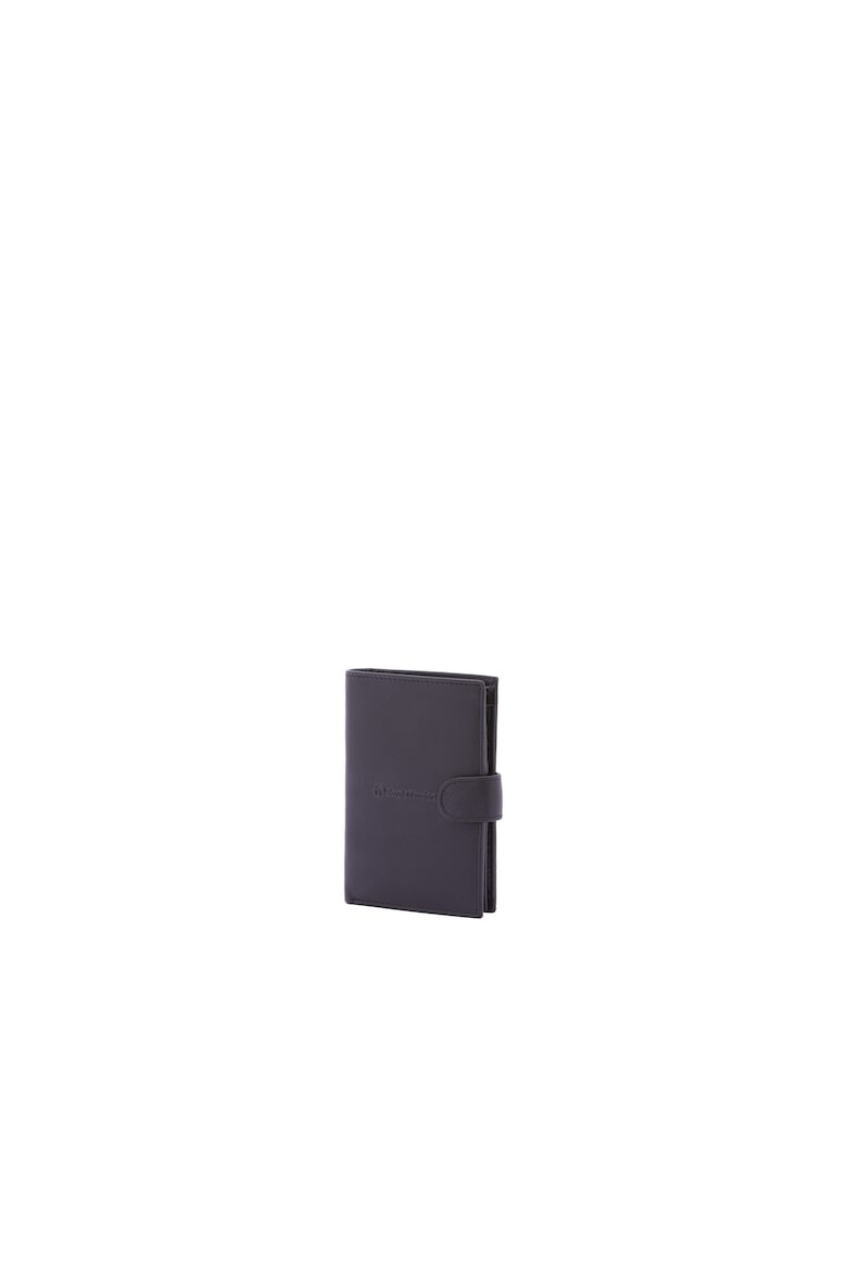 Sergio Tacchini Sergio Valentini - Кожен портфейл с капси - Черен - Pepit.bg