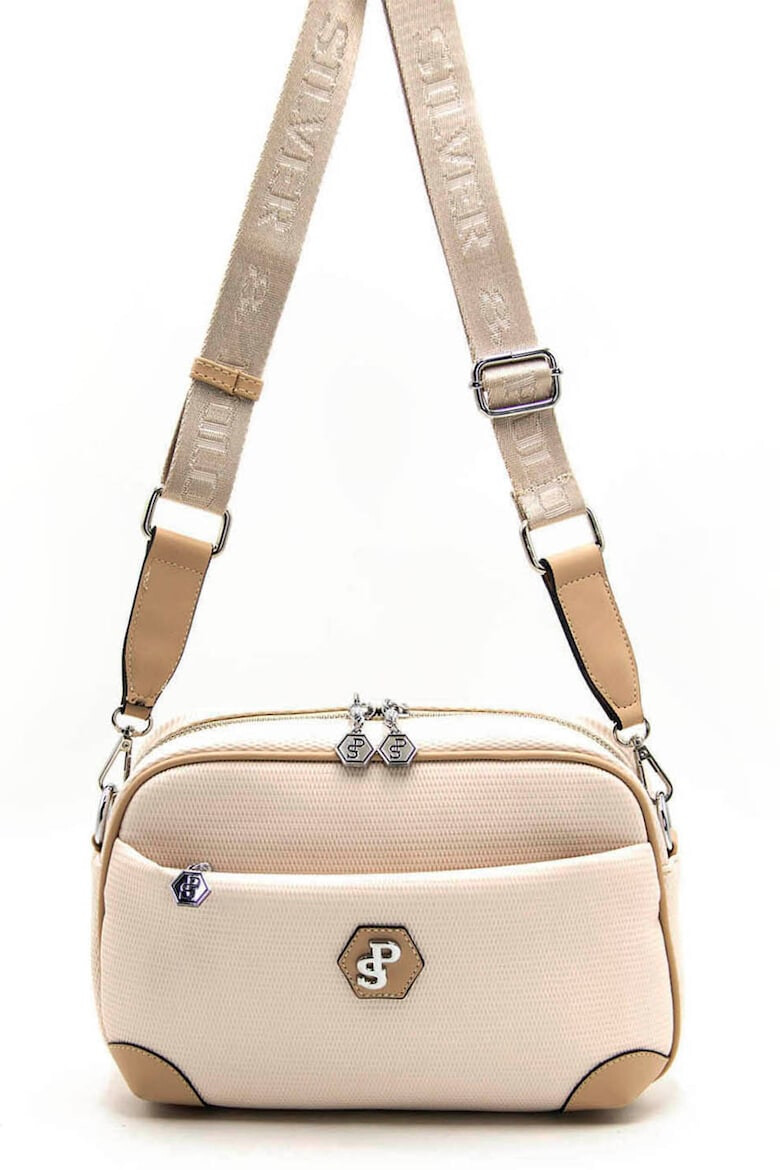 SilverPolo Мрежеста чанта crossbody - розов - Pepit.bg