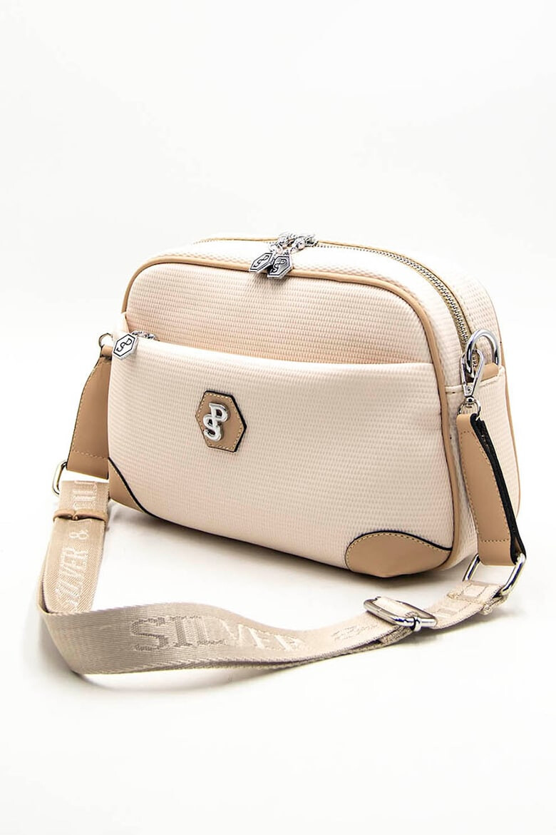 SilverPolo Мрежеста чанта crossbody - розов - Pepit.bg