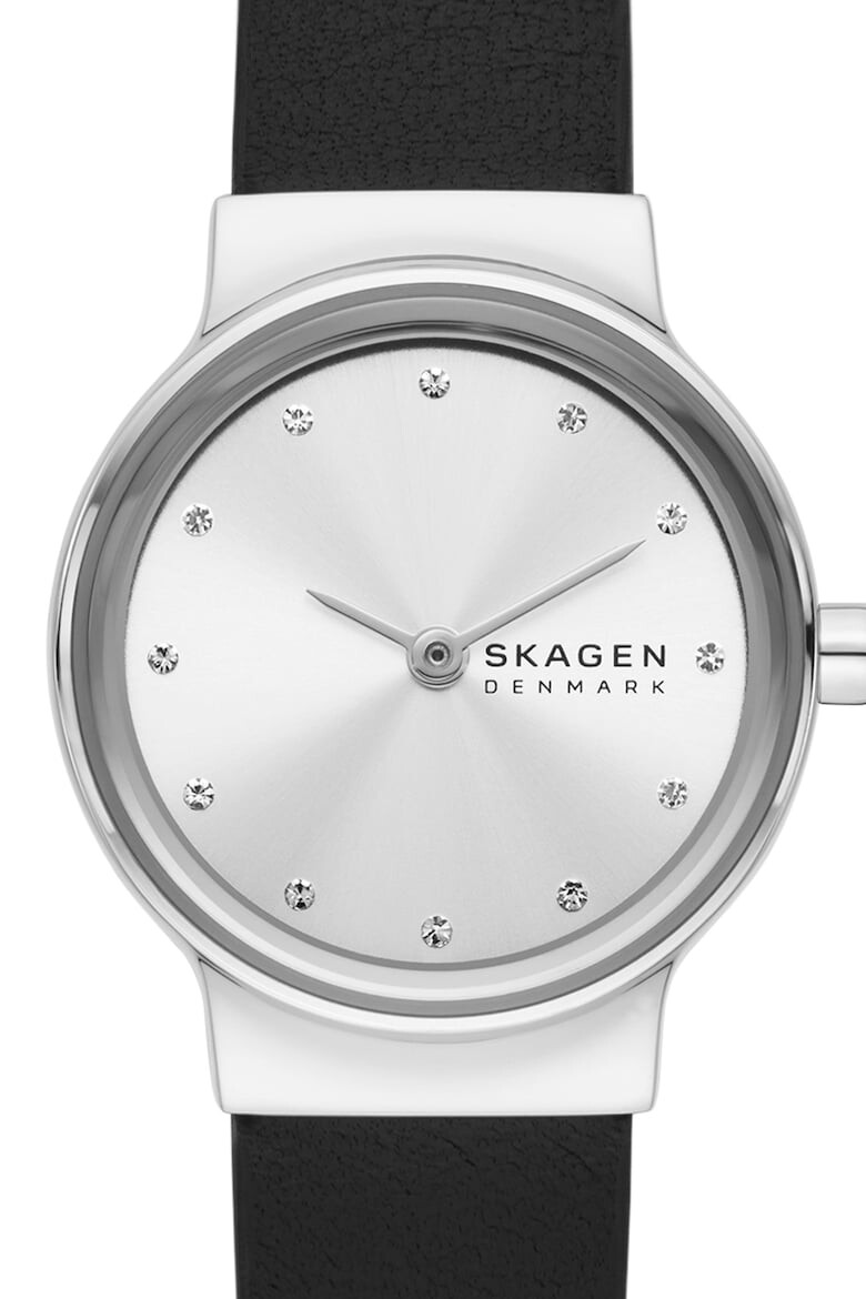 Skagen Часовник с кожена каишка - Pepit.bg