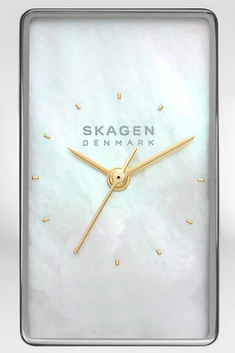 Skagen Часовник с кожена каишка - Pepit.bg