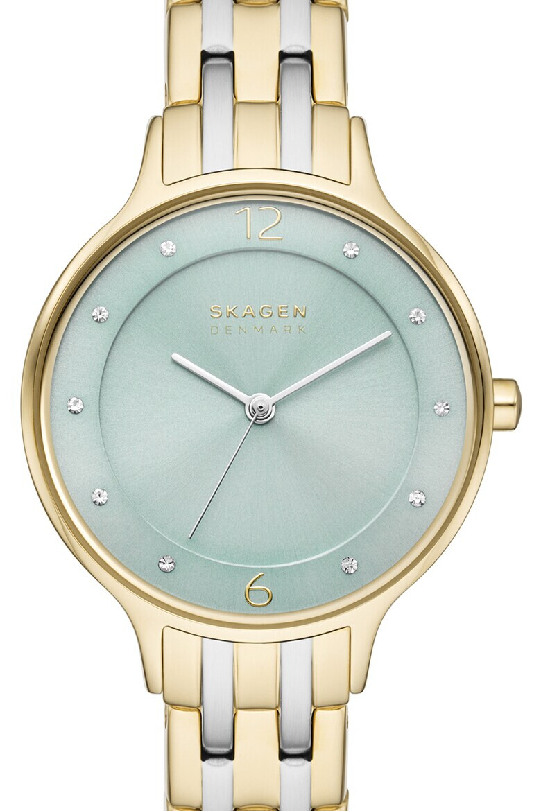 Skagen Двуцветен часовник с кристали - Pepit.bg