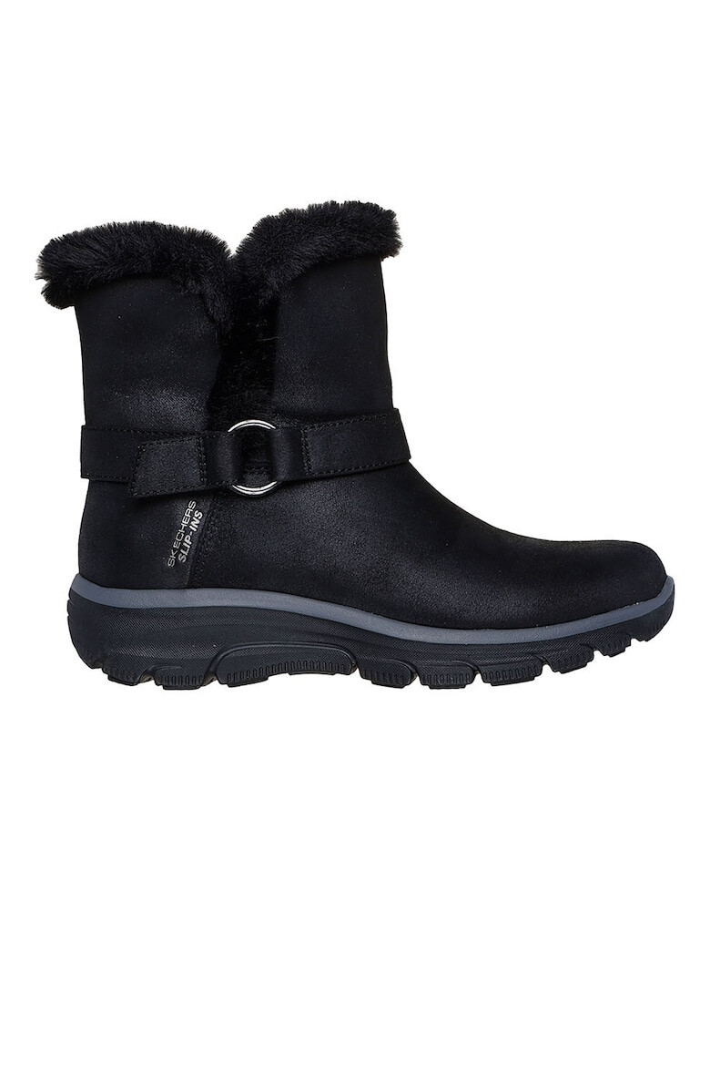 Skechers Боти от еко кожа - Черен - Pepit.bg