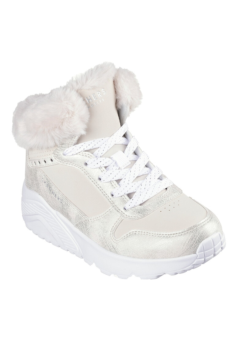 Skechers Боти с еко пух - Крем - Pepit.bg