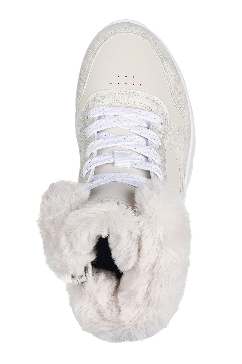 Skechers Боти с еко пух - Крем - Pepit.bg