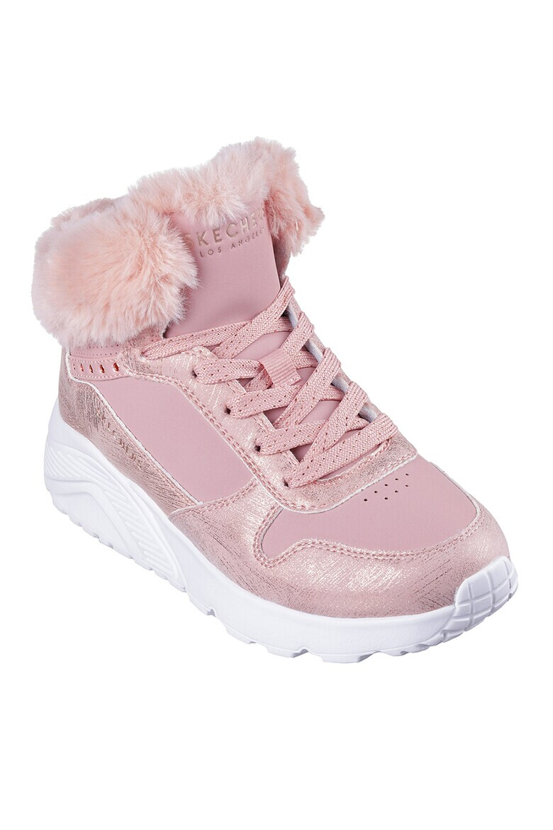 Skechers Боти с еко пух - Розово - Pepit.bg