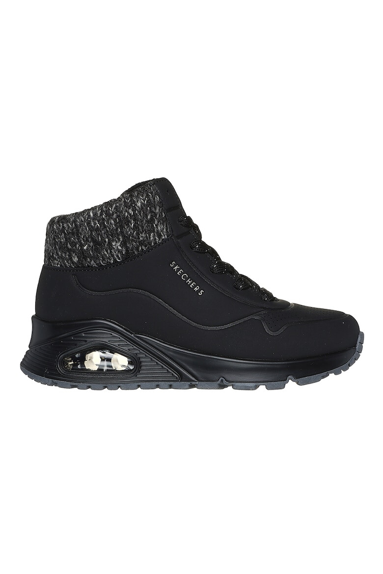 Skechers Боти с текстил - Черен - Pepit.bg