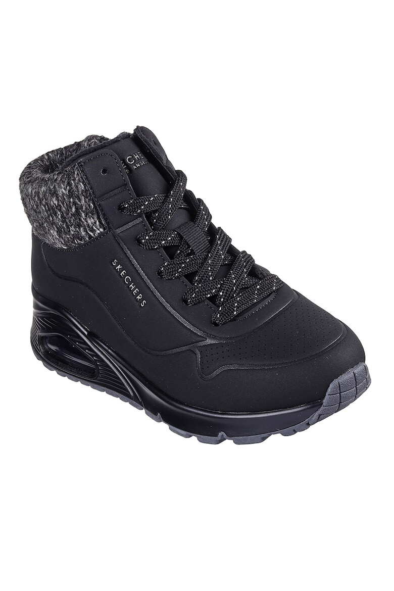 Skechers Боти с текстил - Черен - Pepit.bg