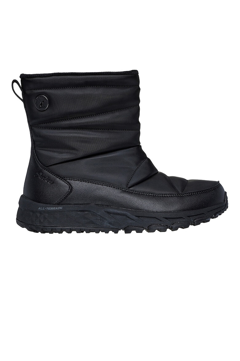 Skechers Кожени боти със синтетика - Черен - Pepit.bg