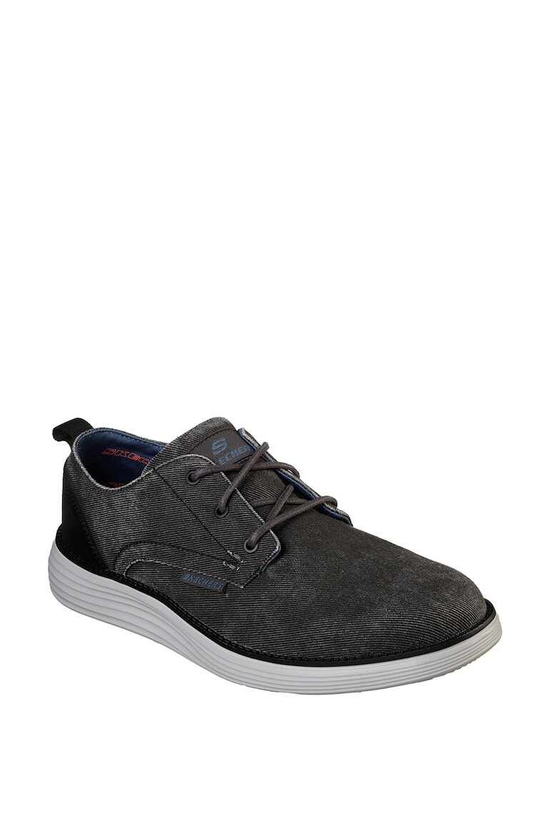 Skechers Обувки Pexton стил Derby - Антрацитно сиво - Pepit.bg