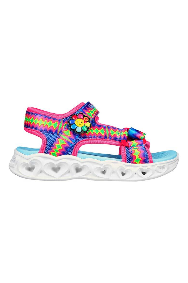 Skechers Сандали Heart Lights с велкро и LED светлини - Pepit.bg