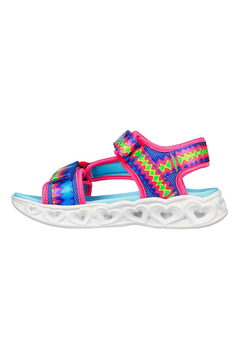 Skechers Сандали Heart Lights с велкро и LED светлини - Pepit.bg