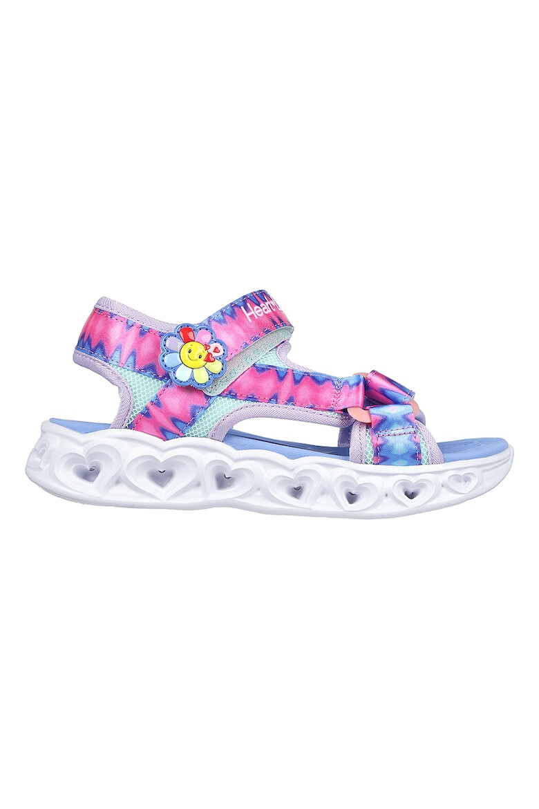 Skechers Сандали Heart Lights с велкро и LED светлини - Pepit.bg