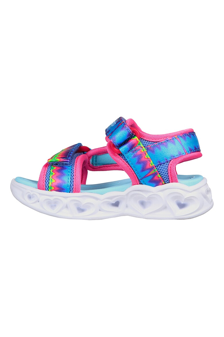 Skechers Сандали Heart Lights с велкро и LED светлини - Pepit.bg