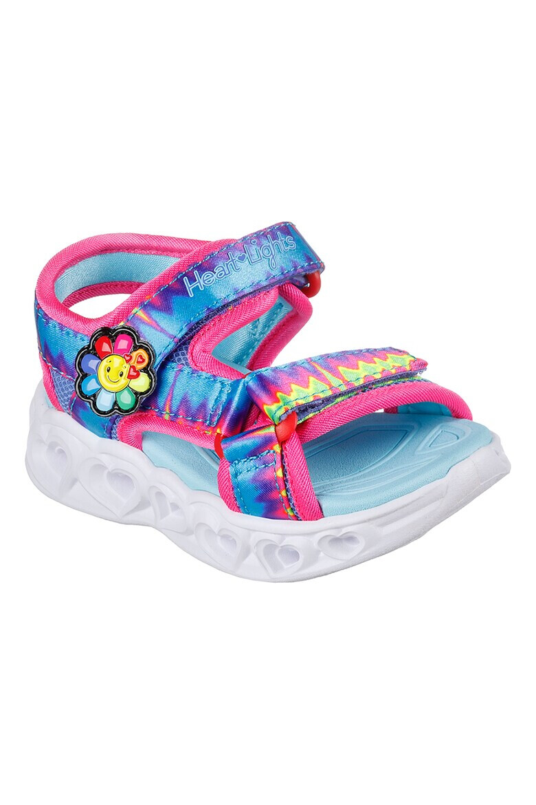 Skechers Сандали Heart Lights с велкро и LED светлини - Pepit.bg