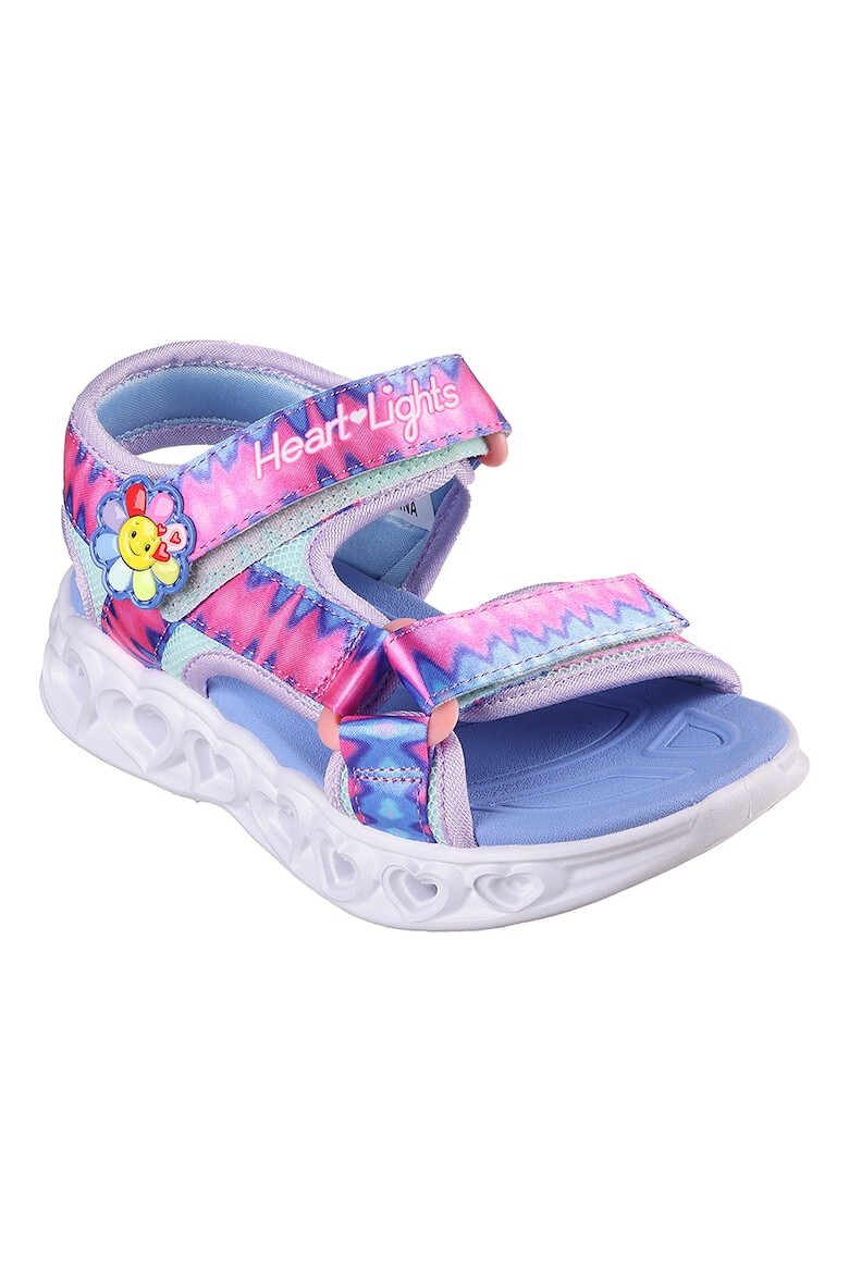 Skechers Сандали Heart Lights с велкро и LED светлини - Pepit.bg