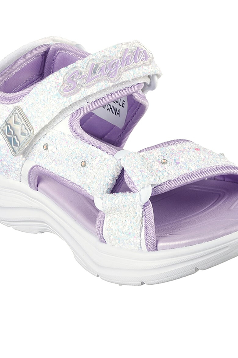 Skechers Сандали S-Lights с велкро и бляскав ефект - Pepit.bg