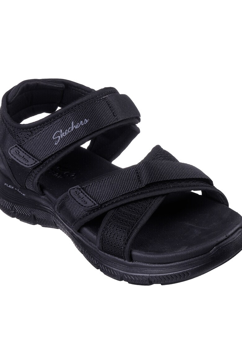 Skechers Сандали с велкро и лого - Черен - Pepit.bg