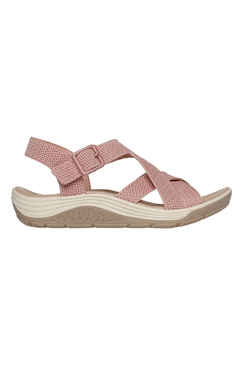 Skechers Скосени сандали с токи - Прашно розово - Pepit.bg