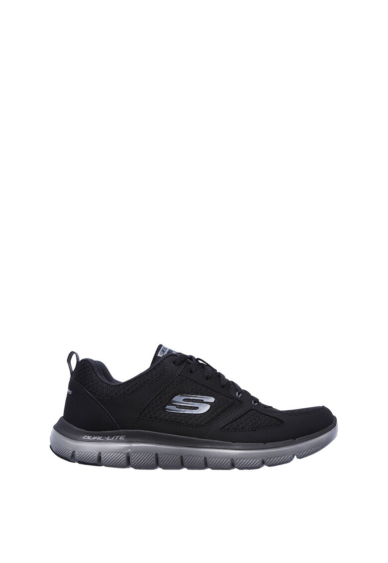 Skechers Спортни обувки Flex Advantage 2.0 с кожа и мрежести детайли - Pepit.bg