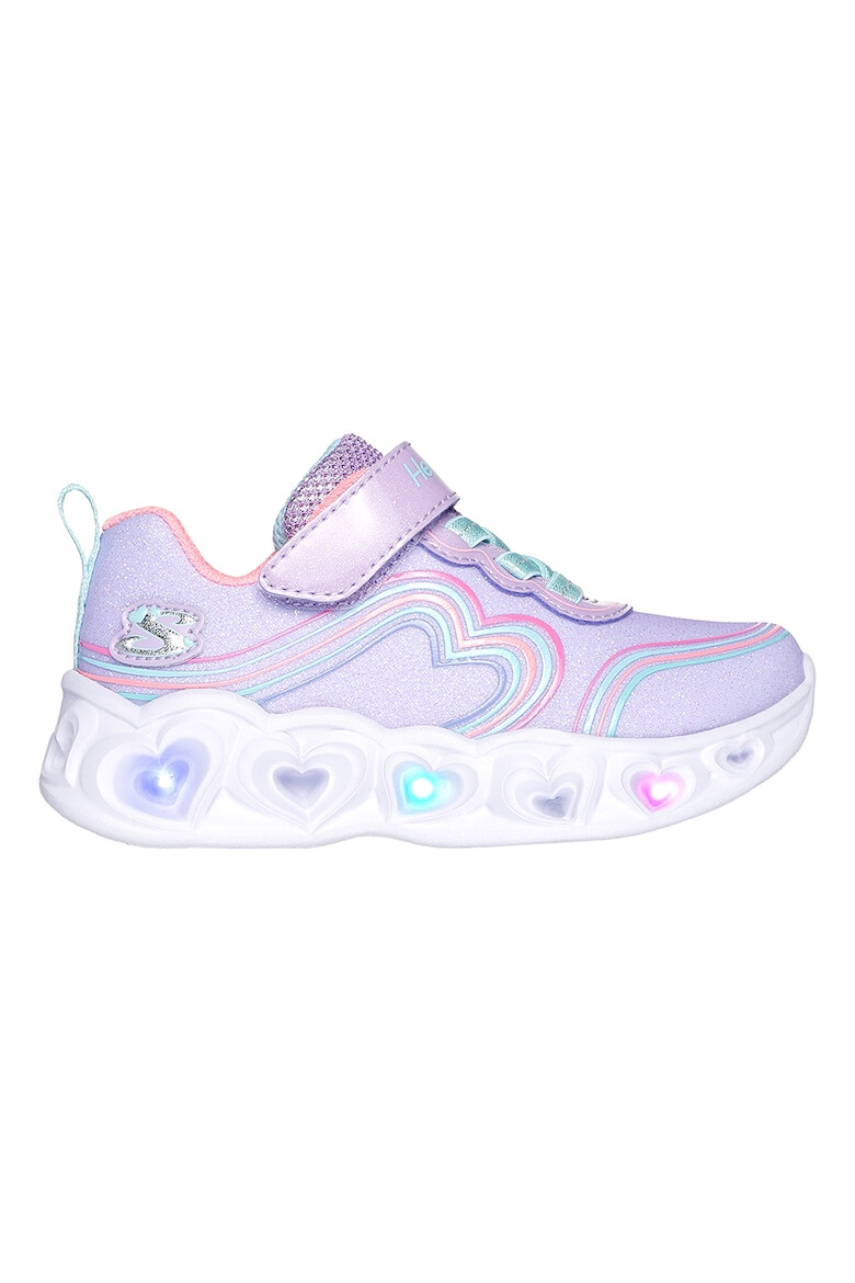 Skechers Спортни обувки Heart Lights - Retro Hearts с велкро блясък и LED - Pepit.bg