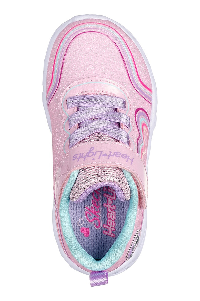 Skechers Спортни обувки Heart Lights - Retro Hearts с велкро - блясък и LED - Pepit.bg