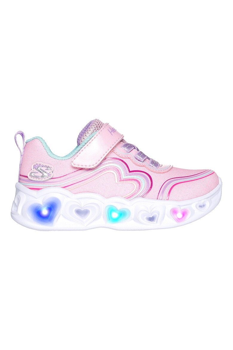 Skechers Спортни обувки Heart Lights - Retro Hearts с велкро - блясък и LED - Pepit.bg