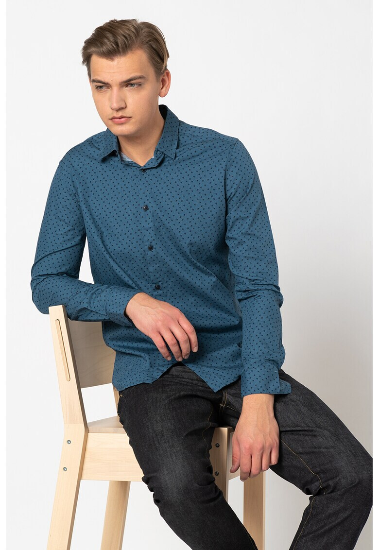!Solid Десенирана риза Levi - Pepit.bg