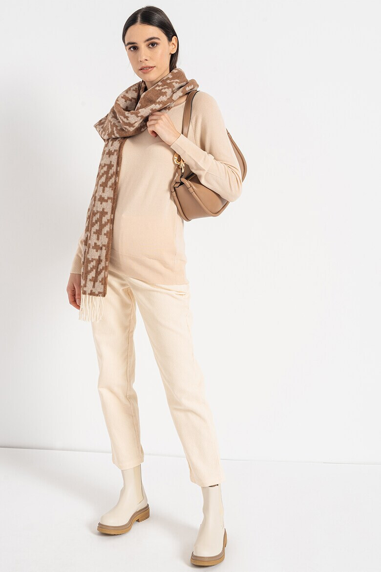 Stefanel Пуловер с вълна с деколте тип лодка - Pepit.bg