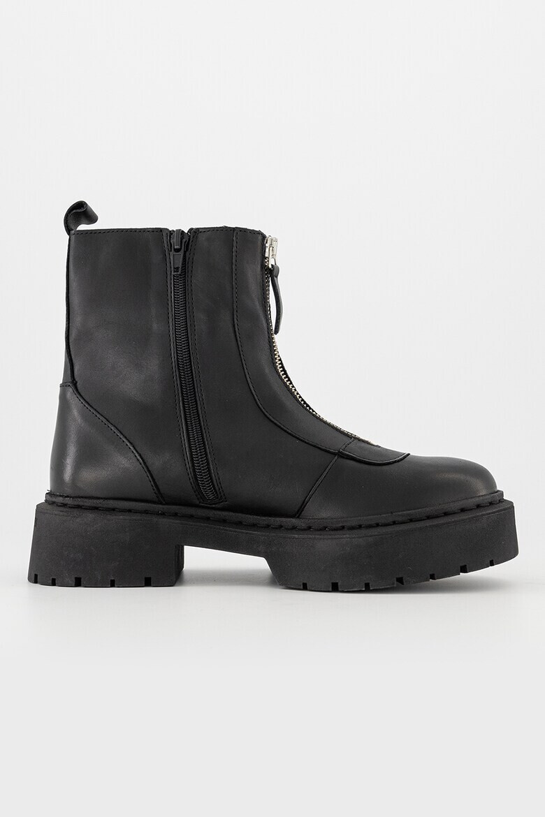 Steve Madden Кожени боти - Черен - Pepit.bg