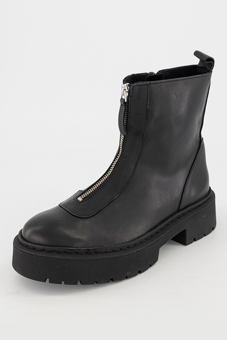 Steve Madden Кожени боти - Черен - Pepit.bg