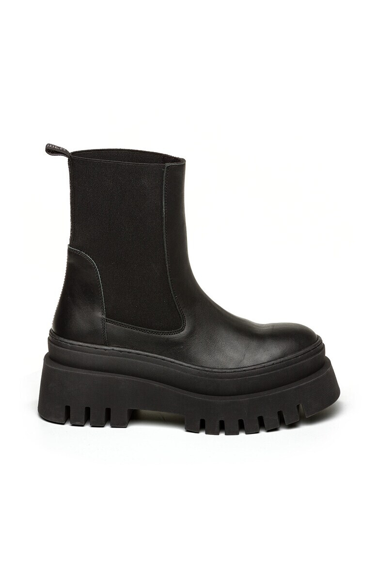 Steve Madden Кожени боти Chelsea Cassandra - Черен - Pepit.bg