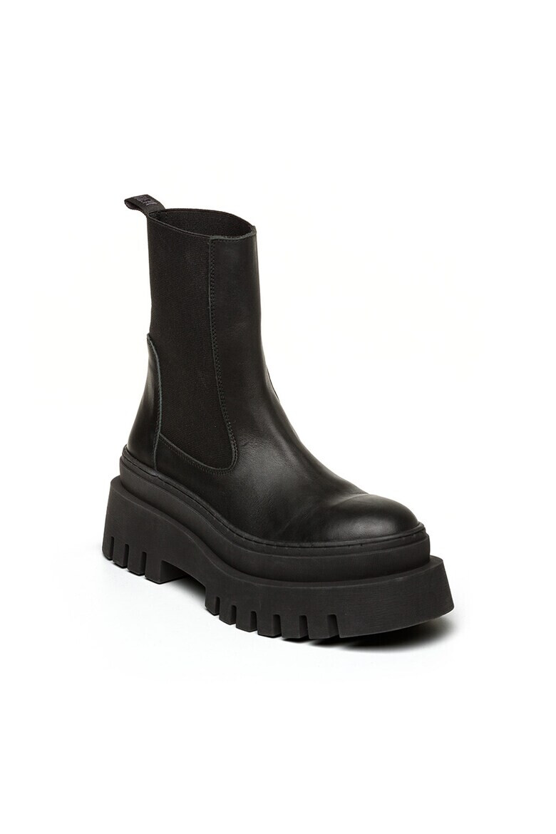 Steve Madden Кожени боти Chelsea Cassandra - Черен - Pepit.bg