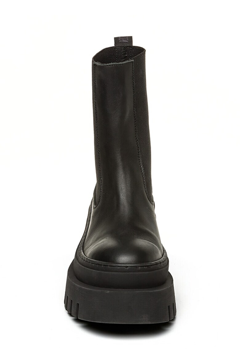 Steve Madden Кожени боти Chelsea Cassandra - Черен - Pepit.bg