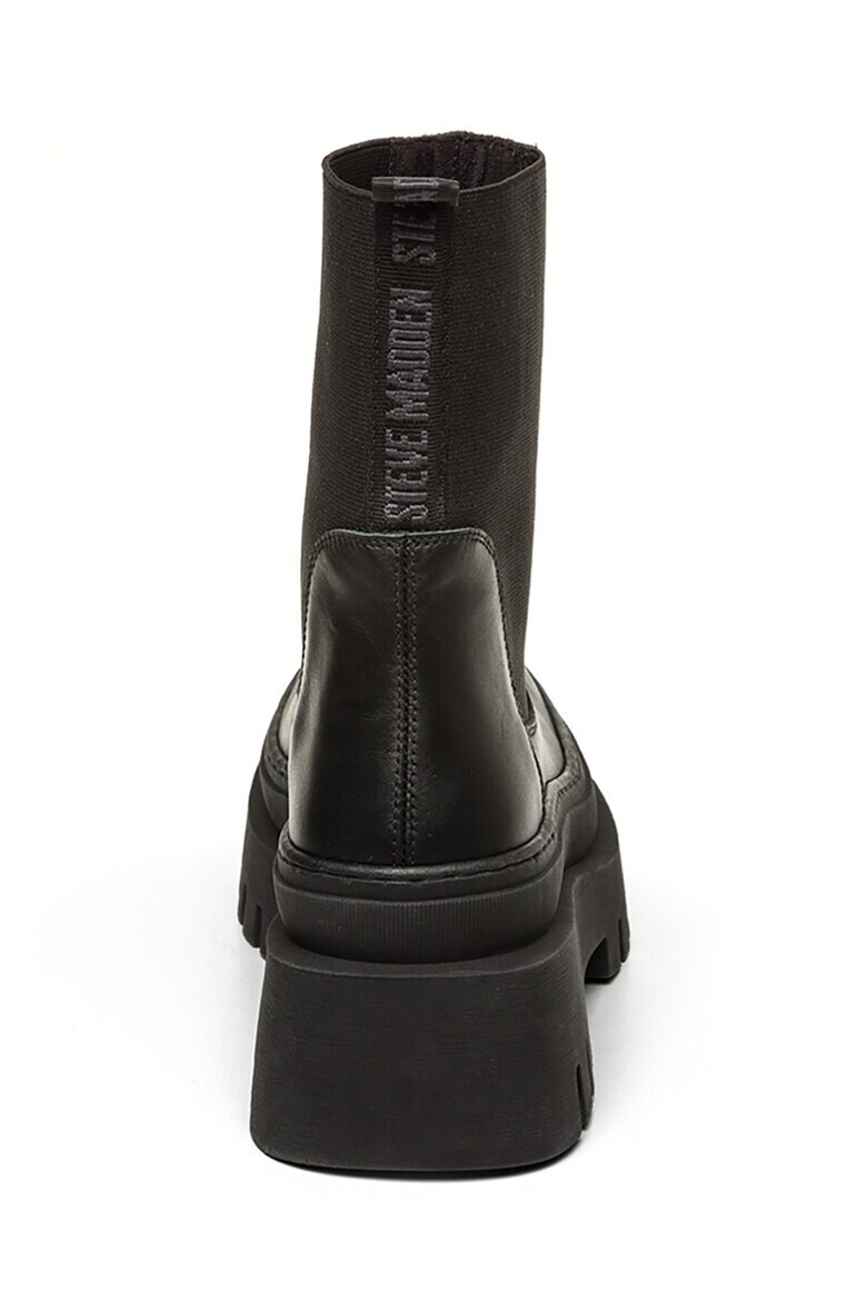 Steve Madden Кожени боти Chelsea Cassandra - Черен - Pepit.bg