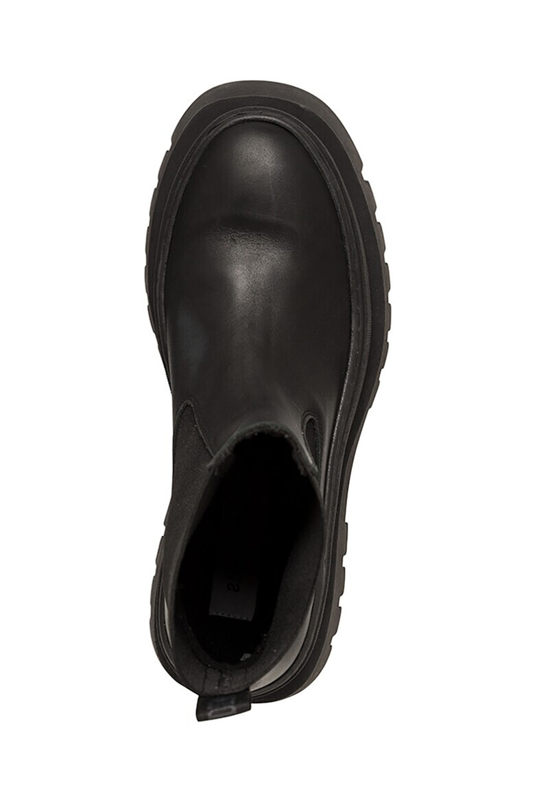 Steve Madden Кожени боти Chelsea Cassandra - Черен - Pepit.bg