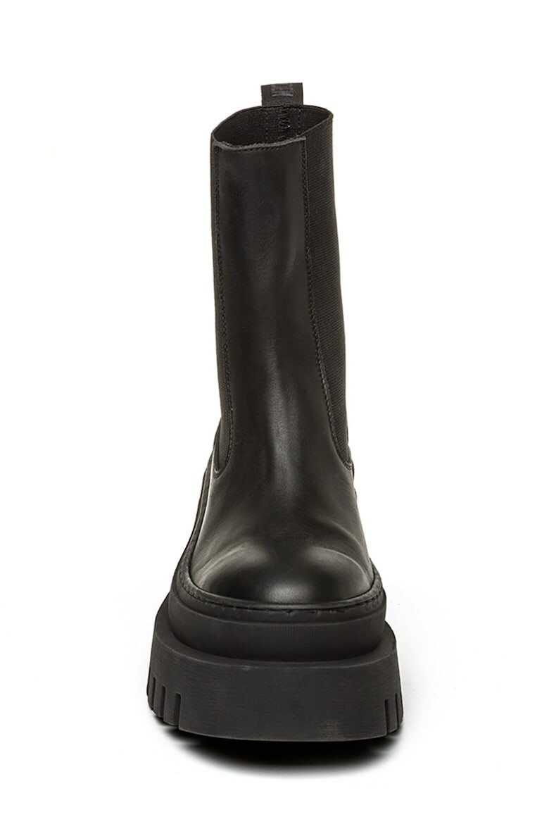 Steve Madden Кожени боти Chelsea Cassandra - Черен - Pepit.bg